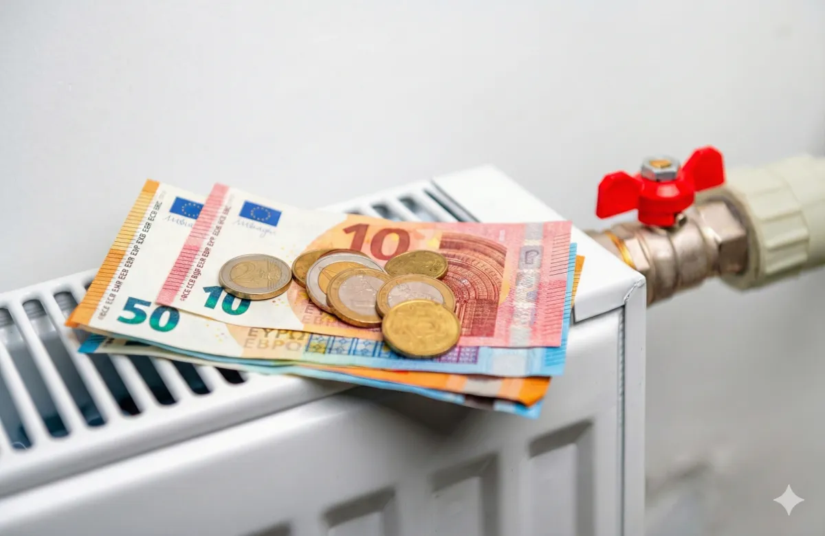 pieniadze lezace na grzejniku